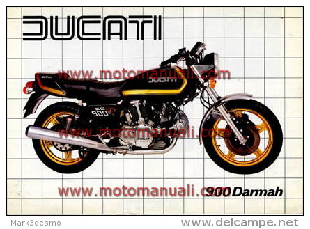 Ducati 900 DARMAH 1981 Depliant Originale Factory Original Brochure - Moteurs