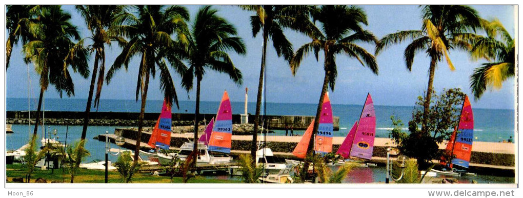 974 - ILE DE LA REUNION -  Océan Indien Ile Bourbon -   Carte De Voeux  Port De  ST GILLES LES BAINS -  Fruit De Saison - Saint Paul