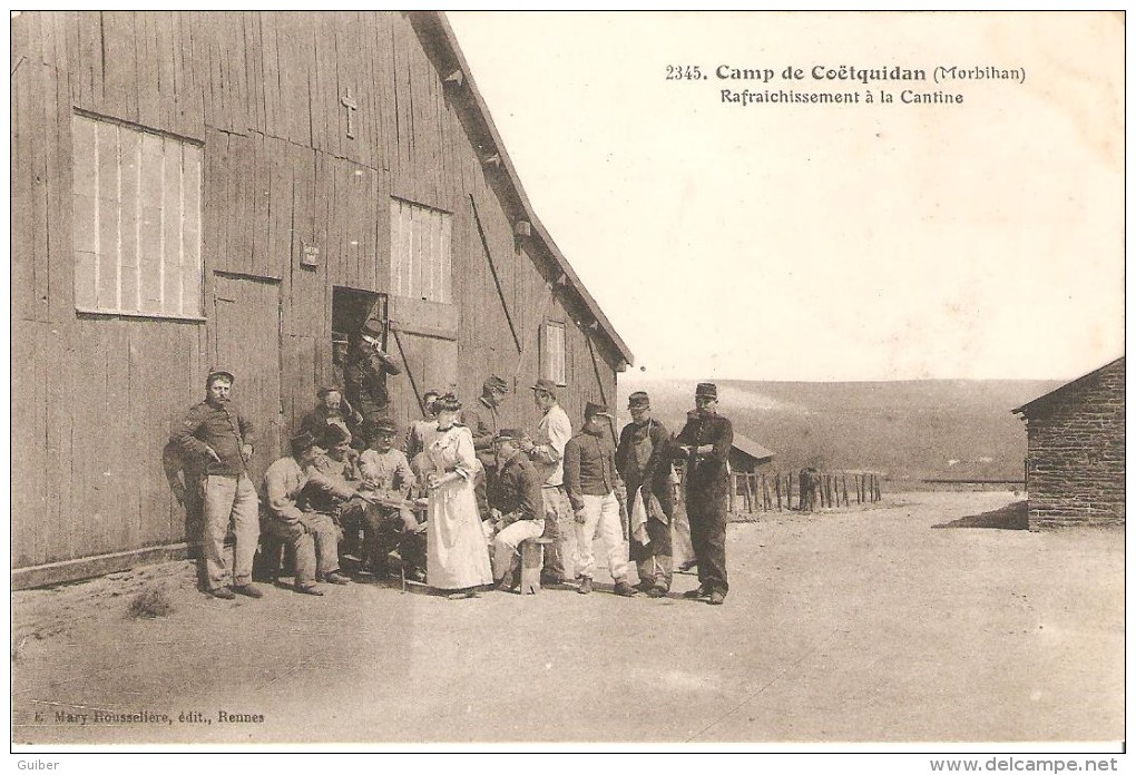 Camp De Coetquidan 56 Rafraichissemenr A La Cantine (militaires Et Cantiniere) - Guer Coetquidan