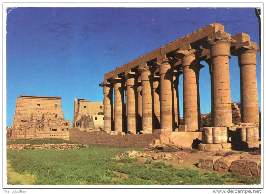 EGYPT - GENERAL VIEW OF THE TEMPLE OF KARNAK / THEMATIC STAMPS-KUWAIT FLAG - Luxor