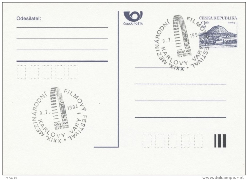 Czech Rep. / Comm. Postmark (1994) Karlovy Vary 1: XXIX. International Film Festival Karlovy Vary (I7713) - Cinema