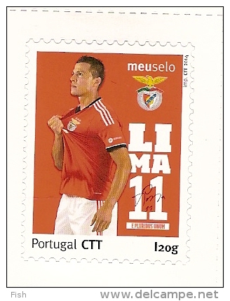 Portugal ** & Rodrigo José "Lima" Dos Santos, Benfica 33º Campeonato Nacional, 2013-2014 - Viñetas De Franqueo (Frama)