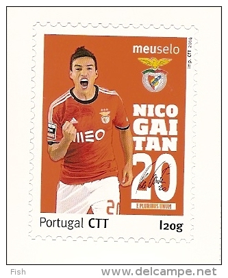 Portugal ** & Osvaldo Nicolás "Nico" Fabián Gaitán, Benfica 33º Campeonato Nacional, 2013-2014 - Vignettes D'affranchissement (Frama)