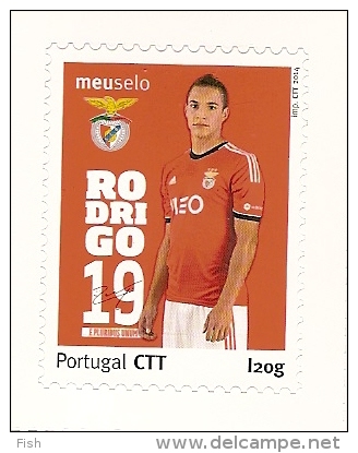 Portugal ** & Rodrigo Moreno Machado, Benfica 33º Campeonato Nacional, 2013-2014 - Viñetas De Franqueo (Frama)