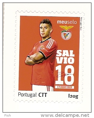 Portugal ** & Eduardo Antonio "Toto" Salvio, Benfica 33º Campeonato Nacional, 2013-2014 - Viñetas De Franqueo (Frama)