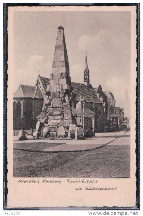 Nordseebad Norderney - Friedrichstraße Mit Städtedenkmal - Norderney