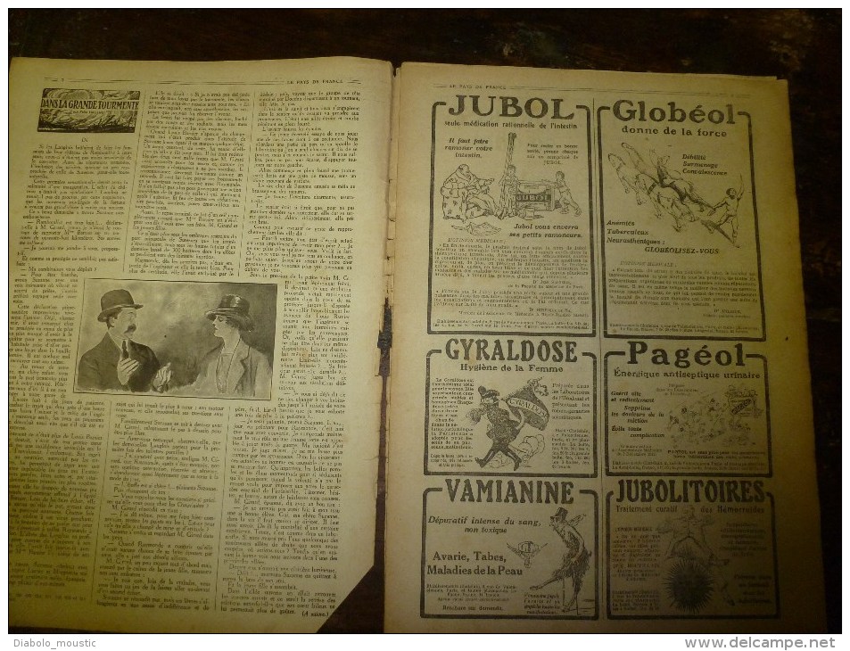 1918 LPDF:La GRIPPE (Folette);PETAIN à Metz;ALSACE-LORRAINE;Dormans;Pain Sciure Bois;Gâteau-charbon;EXPLOSIF PUISSANT - Français