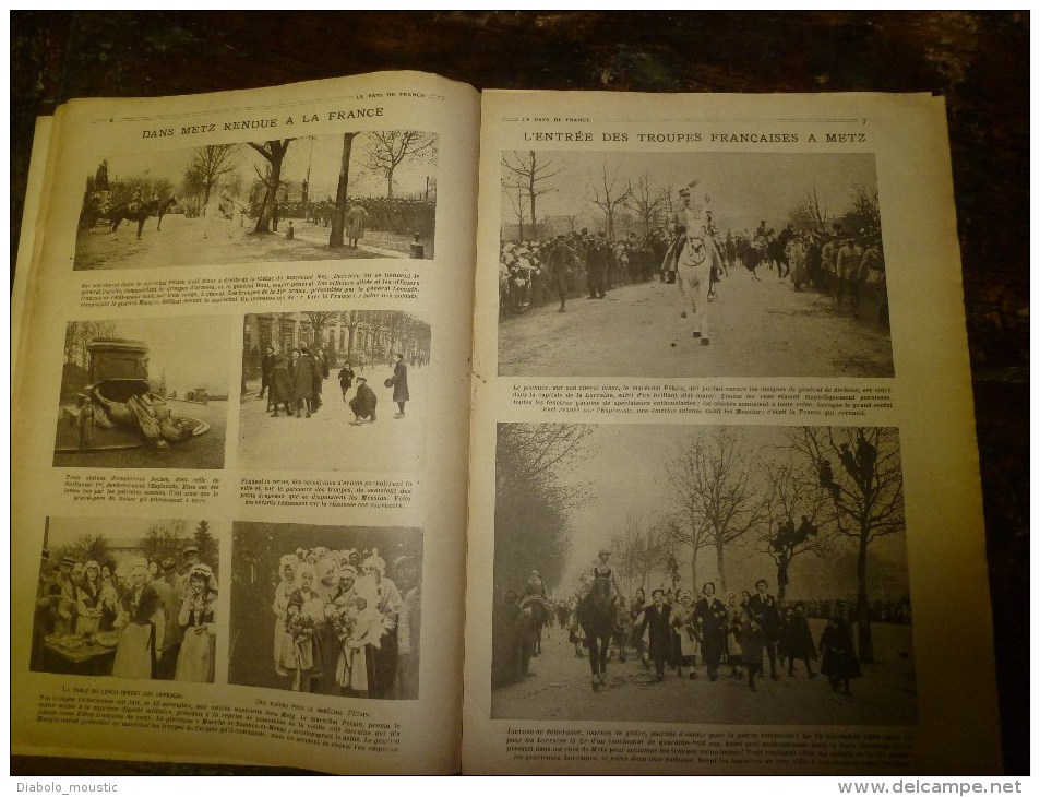 1918 LPDF:La GRIPPE (Folette);PETAIN à Metz;ALSACE-LORRAINE;Dormans;Pain Sciure Bois;Gâteau-charbon;EXPLOSIF PUISSANT - Français