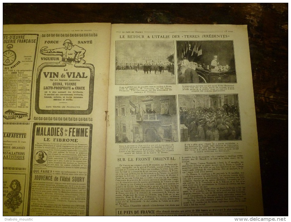 1918 LPDF:La GRIPPE (Folette);PETAIN à Metz;ALSACE-LORRAINE;Dormans;Pain sciure bois;Gâteau-charbon;EXPLOSIF PUISSANT