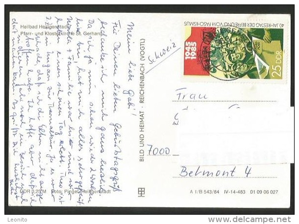 HEILIGENSTADT Thüringen Eichsfeld Pfarr- Und Klosterkirche St. Gerhard Innenansicht DDR-Briefmarke 1985 - Heiligenstadt