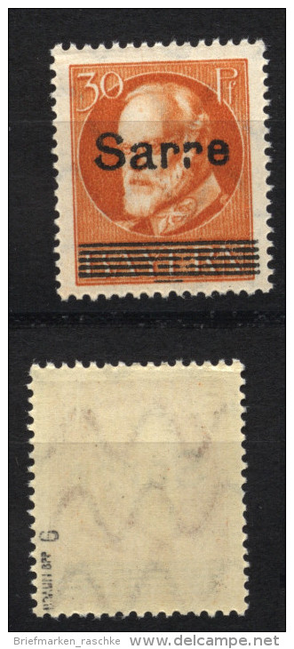 Saar,23,G,xx,gep. - Unused Stamps