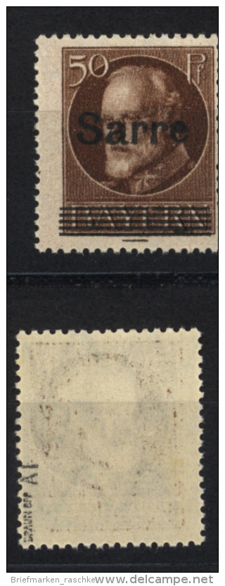 Saar,25,AI,xx,gep. - Unused Stamps