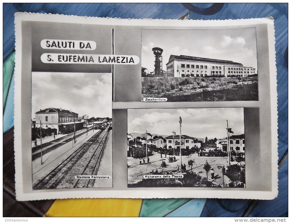 CARTOLINA Di S. EUFEMIA LAMEZIA SALUTO STAZIONE   VIAGGIATA A8247 - Lamezia Terme