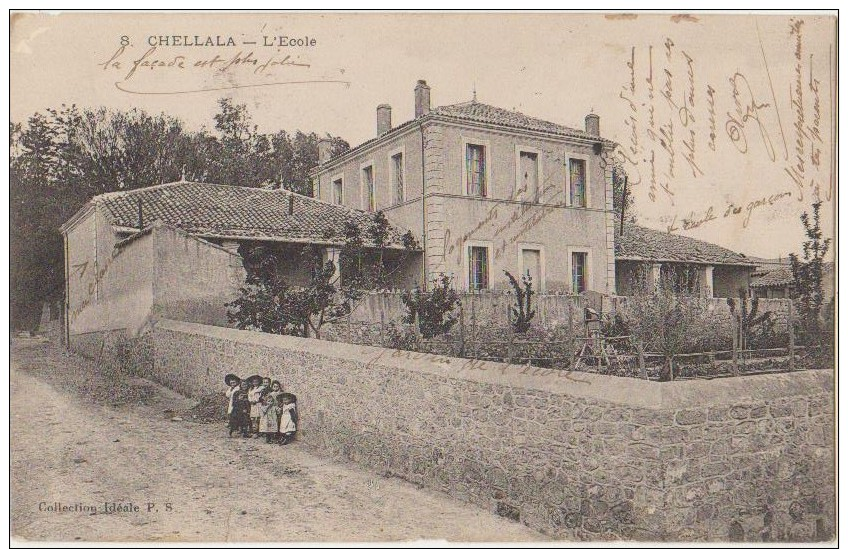 CPA ALGERIE CHELLALA Ecole Enfants 1907 - Other & Unclassified