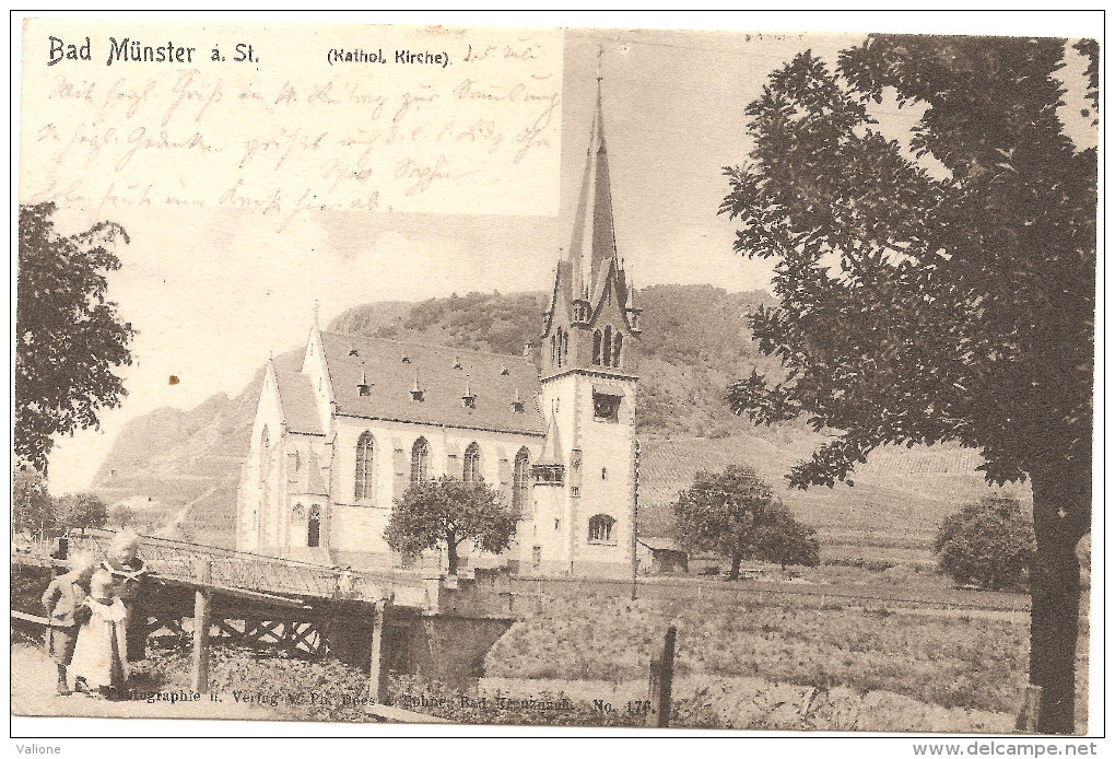 RARE ! :  MUNSTER Am STEIN Katholische Kirche 1905 - Bad Muenster A. Stein - Ebernburg