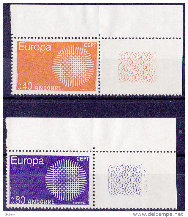 12584# ANDORRE EUROPA 1970 ** Cote 40 Euros - Unused Stamps