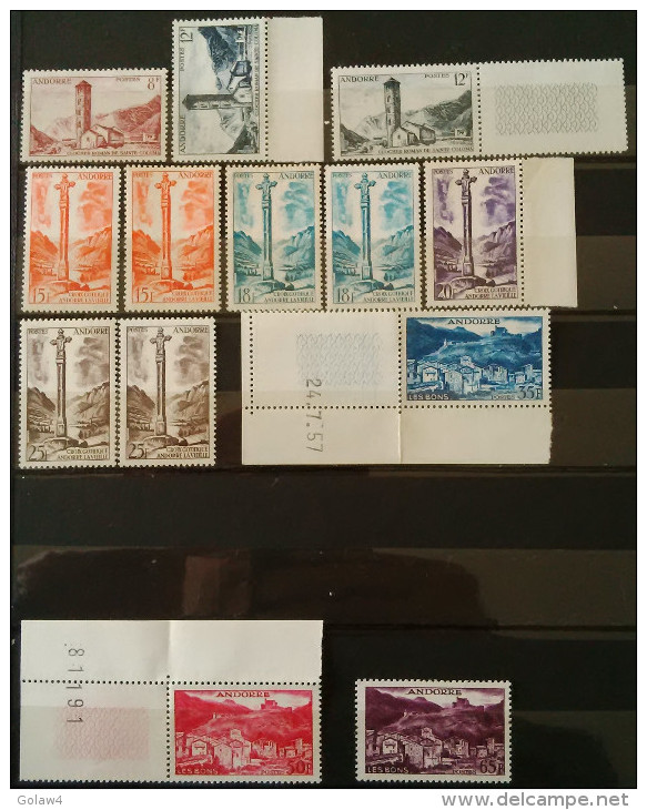 12588# ANDORRE Lot Timbres SERIE TOURISTIQUE ** & * Cote 130 Euros - Unused Stamps