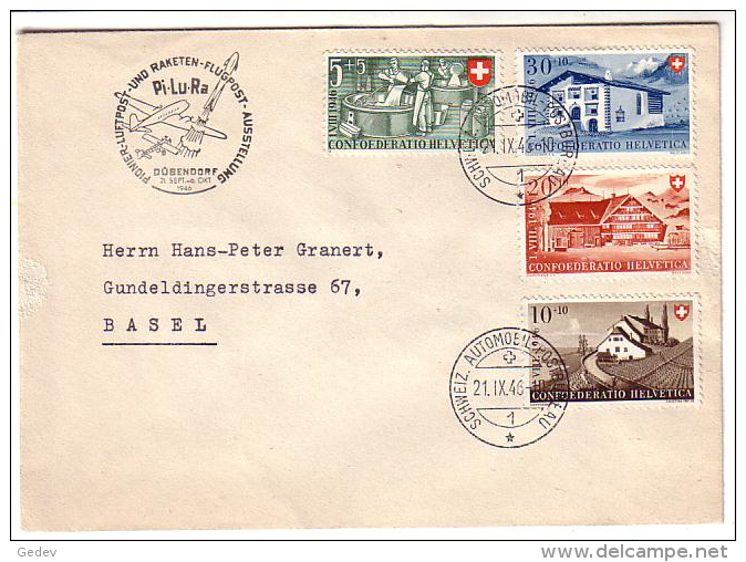 Lettre Suisse Série Pro Patria 1946 (21946) - Storia Postale