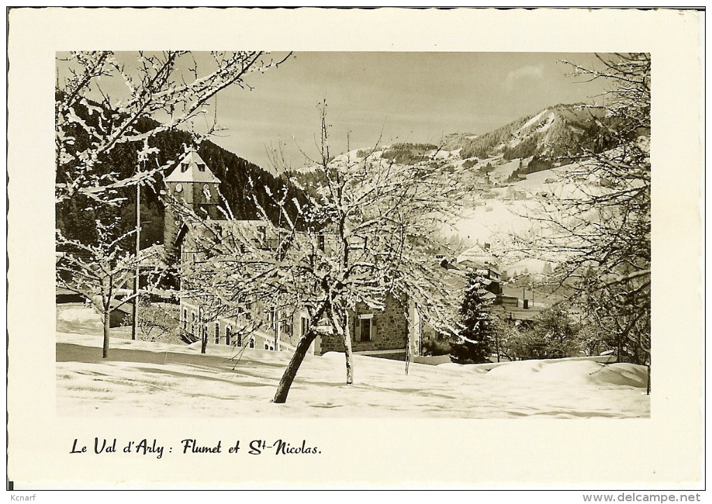 CP De FLUMET Et SAINT-NICOLAS " Sous La Neige " . - Ugine