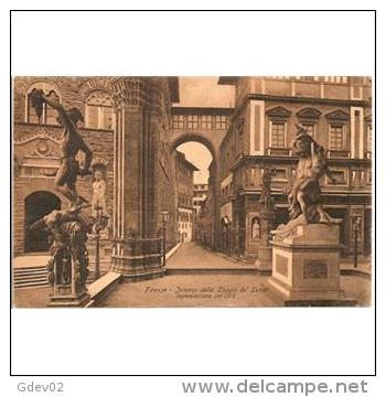 ITLATP1341C-LFTD5496TARSC.TARJ ETA POSTAL DE ITALIA.Casas Calles Y Monumentos.ESTATUAS Y CALLE - Otros & Sin Clasificación