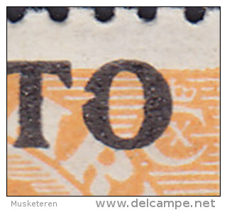 Denmark 1921 AFA 1 Portomarke 5 Ø ERROR Variety 'Notch In O In Overprint', MNH** (2 Scans) - Plaatfouten En Curiosa