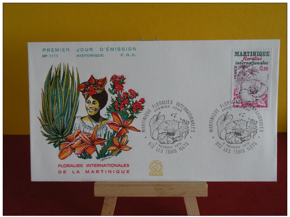 FDC - Floralies Internationales, L´Hibiscus - 972 Les Trois Ilets - 3.2.1979 - 1er Jour - 1970-1979