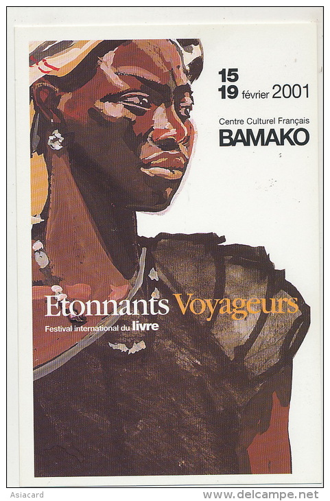 Bamako 2001 Festival Du Livre Etonnants Voyageurs Michel Le Bris Et Moussa Konaté - Mali