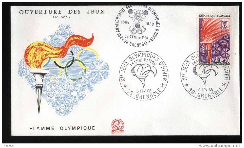 5 BELLE BUSTE  FDC DEI GIOCHI OLIMPICI INVERNALI DI GRENOBLE - 1968 - Inverno1968: Grenoble
