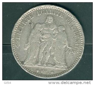 Argent , Silver 5 Francs Hercule 1874 A Pieb6107 - Sonstige & Ohne Zuordnung