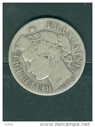 Argent Silver 2 Francs 1871 A + Ceres Pieb6108 - 1870-1871 Gouvernement De La Défense Nationale