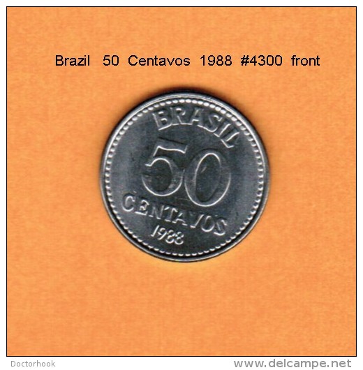 BRAZIL   50  CENTAVOS  1988  (KM # 604) - Brazil