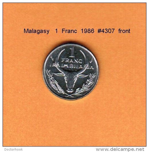 MALAGASY   1  FRANC  1986  (KM # 8) - Madagaskar