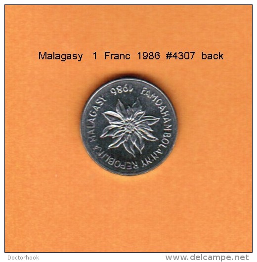 MALAGASY   1  FRANC  1986  (KM # 8) - Madagaskar