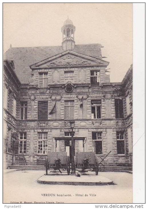 Cp , 55 , VERDUN , Bombardé , Hôtel De Ville - Verdun