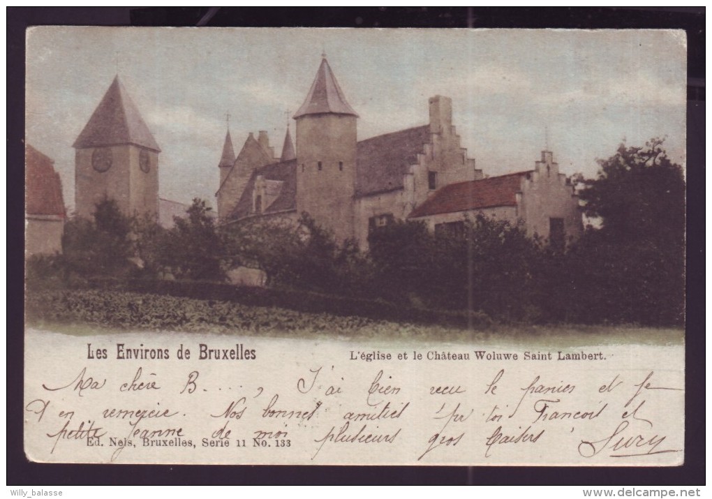 Carte Postale - Les Environs De Bruxelles - L'Eglise Et Le Château WOLUWE ST LAMBERT - ST LAMBRECHTS WOLUWE - CPA  // - Woluwe-St-Lambert - St-Lambrechts-Woluwe