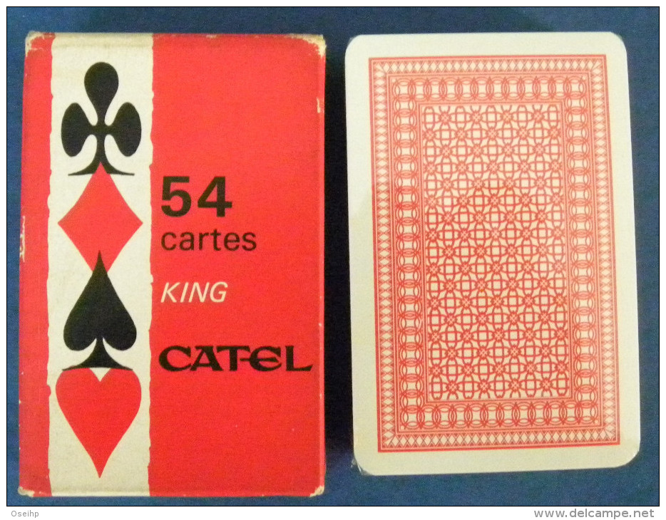 Jeu De 54 Cartes à Jouer CATEL 541 - Rouge Portraits Français King Sous Blister - 54 Carte