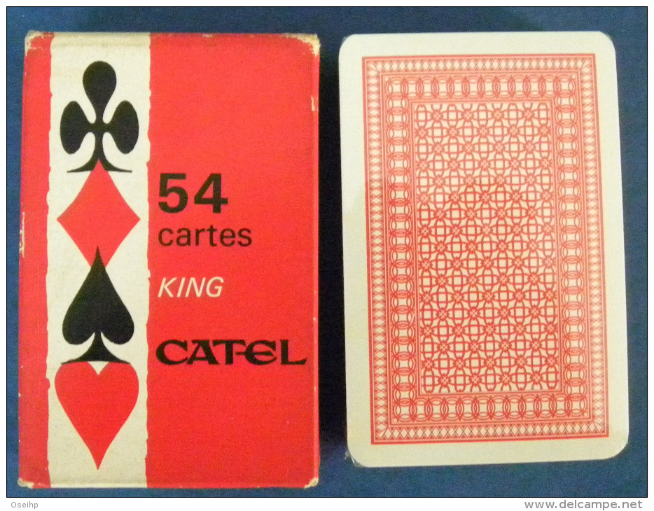 Jeu De 54 Cartes à Jouer CATEL 541 - Rouge Portraits Français King Sous Blister - 54 Kaarten