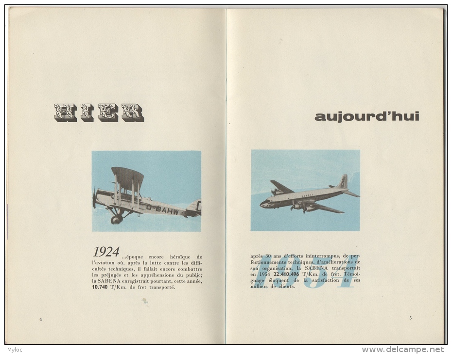 Brochure Publicité. Sabena. Pourquoi Et Comment Expédier Par Avion. - Advertenties