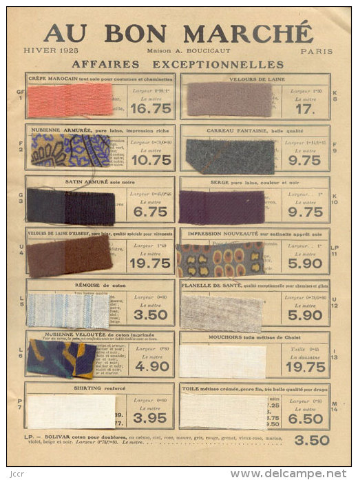 Au bon Marché - Maison A. Boucicaut - Paris - Blanc - Catalogue Mode - 1921