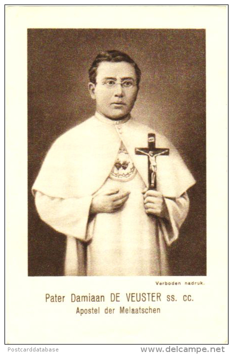 Prayer Card Of Father Damian - Pater Damiaan - Molokai