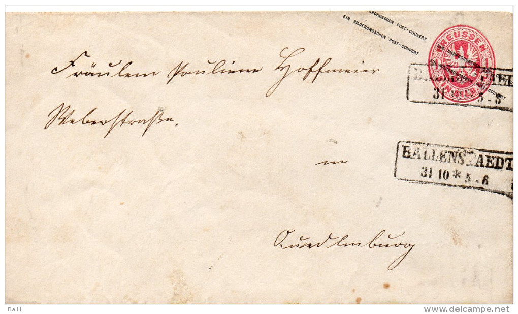 ALLEMAGNE  PRUSSE ENTIER POSTAL - Postal  Stationery