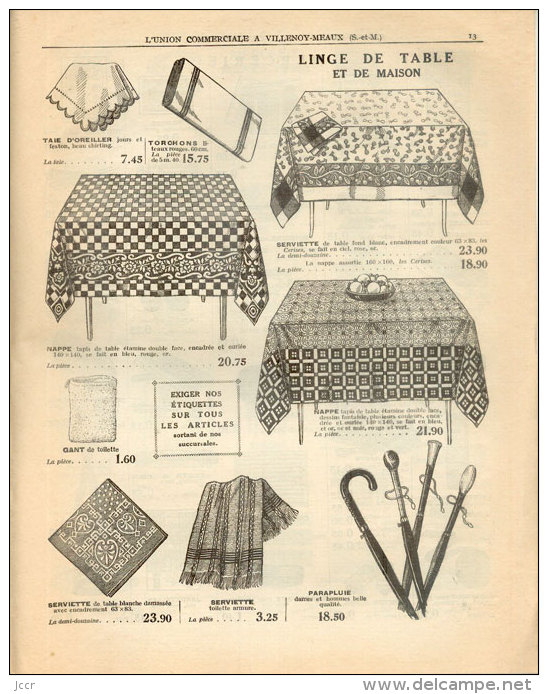 L´Union Commerciale - Siège Social: Villenoy-Meaux (S et M) - Catalogue de Mode - été 1923