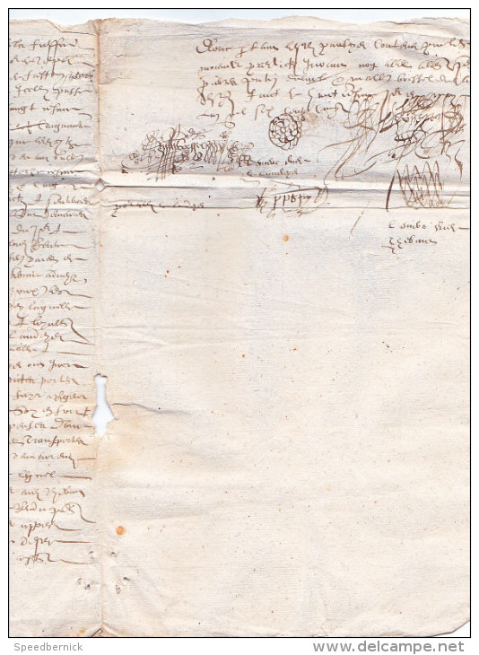 Acte Notarié Notaire Vicomté Avranche 50 France- Quitance Proces Hamerey Le Landais Faissandiere Froment1605 - Documents Historiques