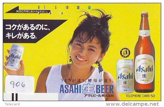 Télécarte JAPON * BEER * BIERE (906) ASAHI BEER * FRONTBAR 110-19928  JAPAN * TELEFONKARTE - Japon