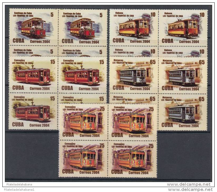 2004.109 CUBA 2004 CUBA RAILWAYS RAILROAD LOCOMOTIVE CHEMIS DE FER. TRANVIAS DE CUBA, MNH BLOCK 4 - Ungebraucht