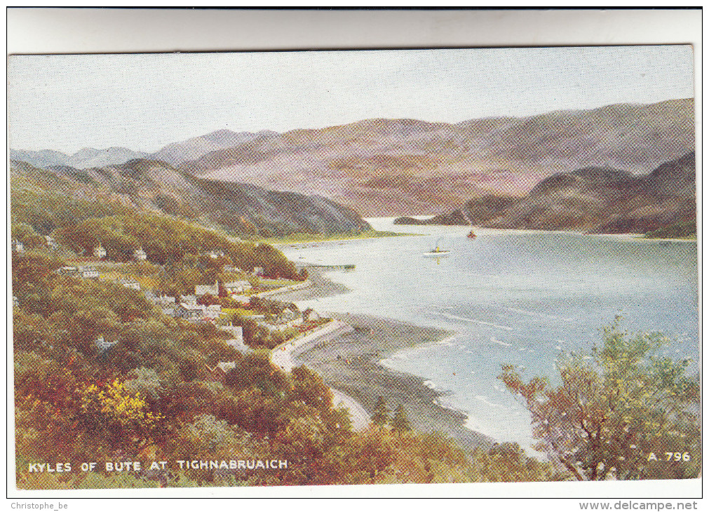 Old Postcard, Kyles Of Bute At Tighnabruaich (pk14775) - Bute