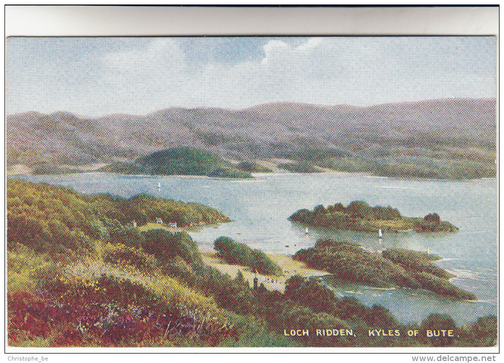 Old Postcard, Kyles Of Bute Loch Ridden (pk14776) - Bute