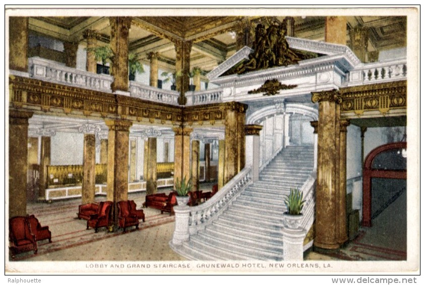 Lobby And Grand Staircase - Grunewald Hotel - New Orleans - New Orleans