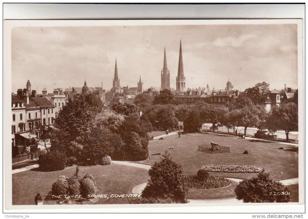 Old Postcard, The Three Spires, Coventry (pk14786) - Coventry