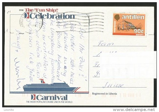 NEDERLANDSE ANTILLEN The Fun Ships CELEBRATION And CARNIVAL 1995 - Altri & Non Classificati